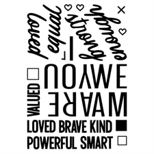 Sizzix Thinlits Die & Stamp Set By 49 & Market - Affirmations